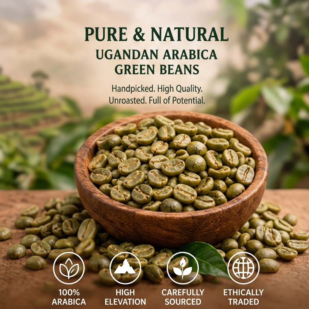 Sanaa Traders Premium Ugandan Green Coffee Beans | Unroasted African Coffee